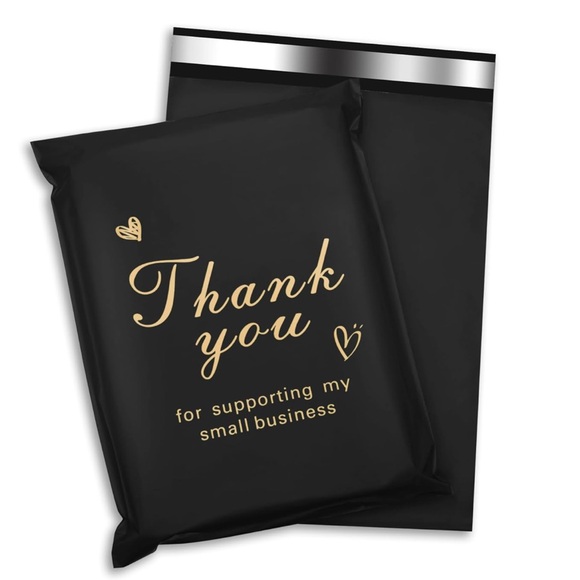 Other - 20pc 10x13 Black/Gold Thank You Polymailers